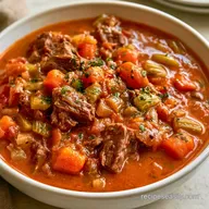 Beef Minestrone Soup for 8 Servings