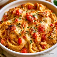 Chicken Spaghetti Casserole: Creamy