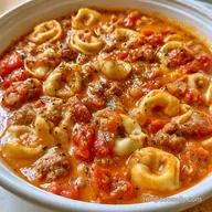 Creamy Crockpot Tortellini Soup for 6