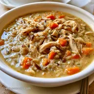 Creamy Crockpot Chicken Wild Rice Soup