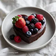Healthy Valentines Day Treat with Dark Chocolate and Berries