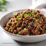 Ground Beef Recipe with Garlic and Herbs for 4 Servings