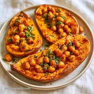 Roasted Mediterranean Sweet Potatoes