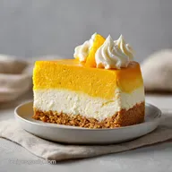 Pumpkin Cake Cheesecake with Creamy Filling for 14 Servings