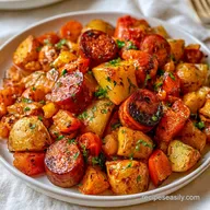 Sheet Pan Sausage and Veggies for 4
