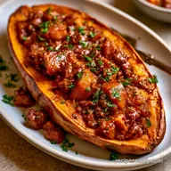 Sloppy Joe Sweet Potatoes in 35 Minutes