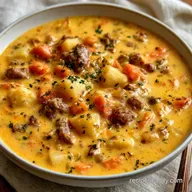 Slow Cooker Cheeseburger Soup for 8