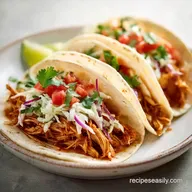 Slow Cooker Pulled Chicken Tacos for 8 Servings