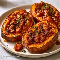 Stuffed Sweet Potatoes with Ground Beef