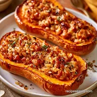 Stuffed Butternut Squash with Sausage