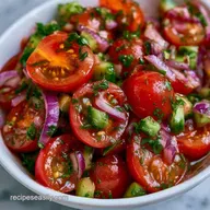 Tomato Cucumber and Onion Salad: 35 Min