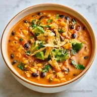 Vegetarian Tortilla Soup: Slow-Cooked