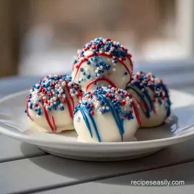 4th of July Truffles: Fudgy Oreo Balls in 65 Minutes Recipe Card
