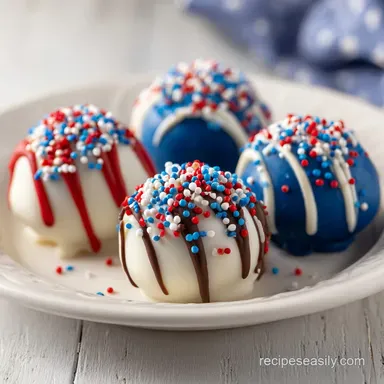 4th of July Truffles: Fudgy Oreo Balls in 65 Minutes