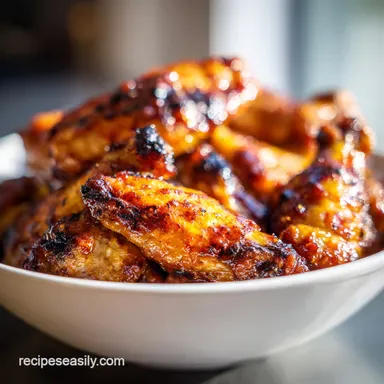 Air Fryer BBQ Chicken Wings: Crispy Recipe Card