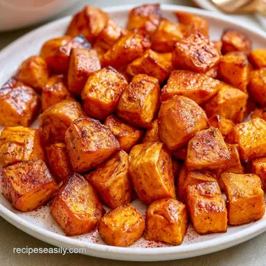 Air Fryer Sweet Potatoes Cubes for 4