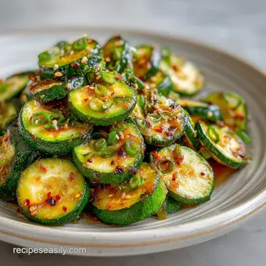 Asian Zucchini Side Dish in 20 Minutes: Crispy Recipe Card