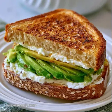 Avocado Cream Cheese Sandwich: Crispy Recipe Card