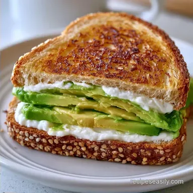 Avocado Cream Cheese Sandwich: Crispy