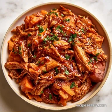 Barbecue Chicken Sweet Potatoes for 4 Recipe Card
