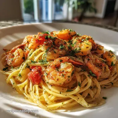 The Best Seafood Pasta in 30 Minutes Recipe Card