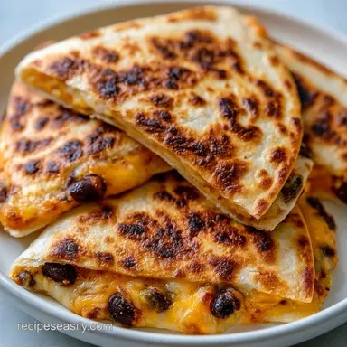 Black Bean Quesadilla in 20 Minutes Recipe Card