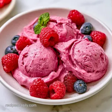 Black Raspberry Ice Cream Recipe for 6 Recipe Card