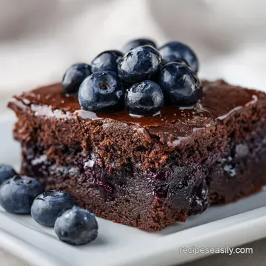 Blueberry Brownies Recipe in 45 Minutes Recipe Card