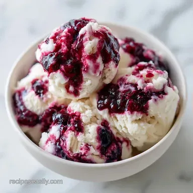 Blueberry Cheesecake Ice Cream for 16 Recipe Card