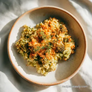 Broccoli Rice Casserole Recipe with Velvety Sauce