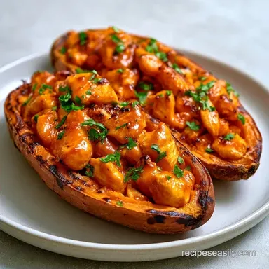 Buffalo Chicken Sweet Potatoes Meal Prep
