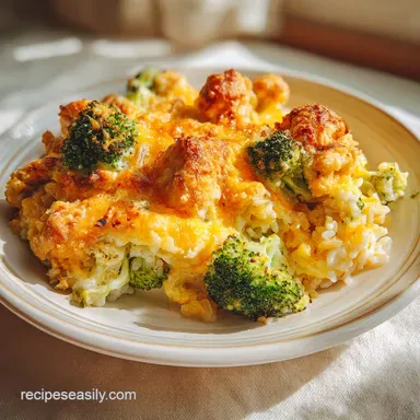 Creamy Chicken Broccoli Rice Casserole