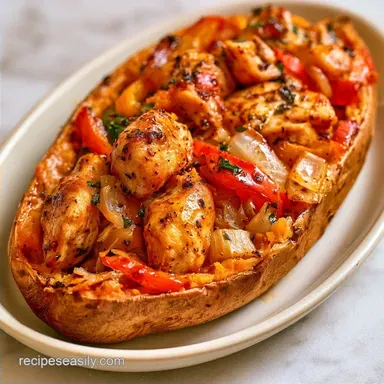 Chicken Fajita Sweet Potatoes Meal Prep