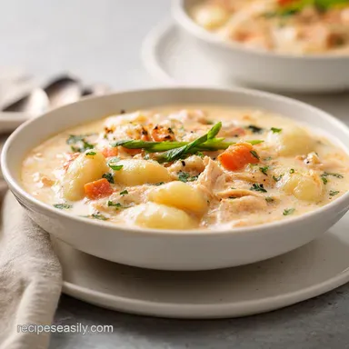 Olive Garden Chicken Gnocchi Soup Recipe in 40 Mins Recipe Card