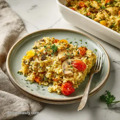 Chicken Rice Casserole with Pan-Seared Chicken in 60 Minutes