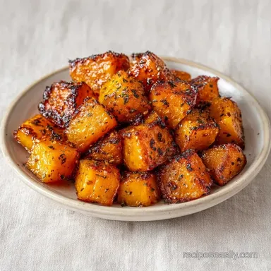Cinnamon Roasted Butternut Squash: Baked Recipe Card