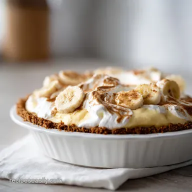 Classic Banana Cream Pie Recipe for 8 Servings