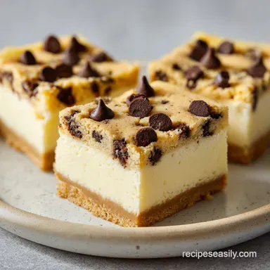 Cookie Dough Cheesecake Bars: Silky Recipe Card