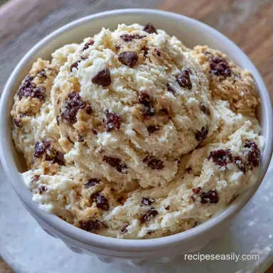 Cookie Dough Ice Cream for 10 Servings Recipe Card