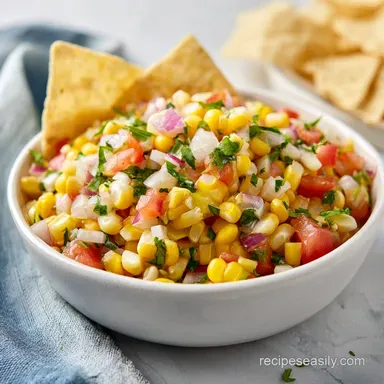 Corn Salsa Recipe from Chipotle in 10 Minutes Recipe Card