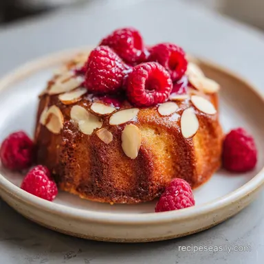 Cozy Raspberry Almond Cake for 8 Servings
