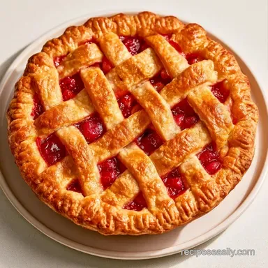 Cranberry Apple Pie for 8 Servings Recipe Card