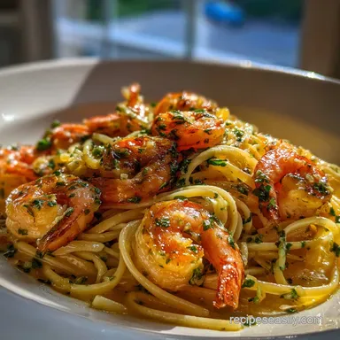 Quick Creamy Garlic Shrimp Pasta in 25 Minutes