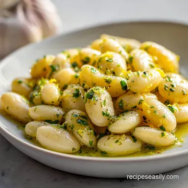 Easy Creamy Lemon Garlic Butter Beans in 20 Minutes Recipe Card