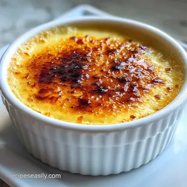 Cr&egrave;me Br&ucirc;l&eacute;e Ice Cream Recipe for 4 Servings Recipe Card