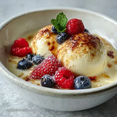 Cr&egrave;me Br&ucirc;l&eacute;e Ice Cream Recipe for 4 Servings