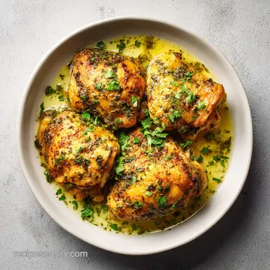 Oven Baked Chicken Thighs Recipe in 35 Min Recipe Card