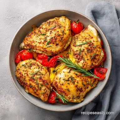 Oven Baked Chicken Thighs Recipe in 35 Min