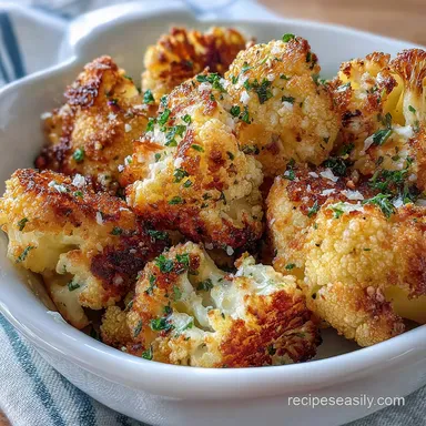 Crispy Cauliflower Bites Baked in 40 Minutes Recipe Card