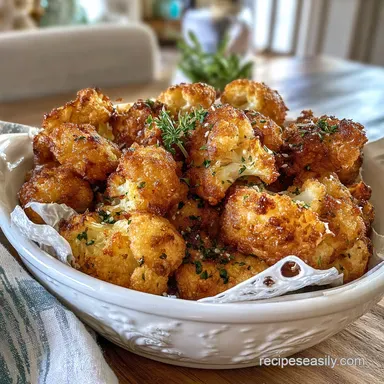 Crispy Cauliflower Bites Baked in 40 Minutes